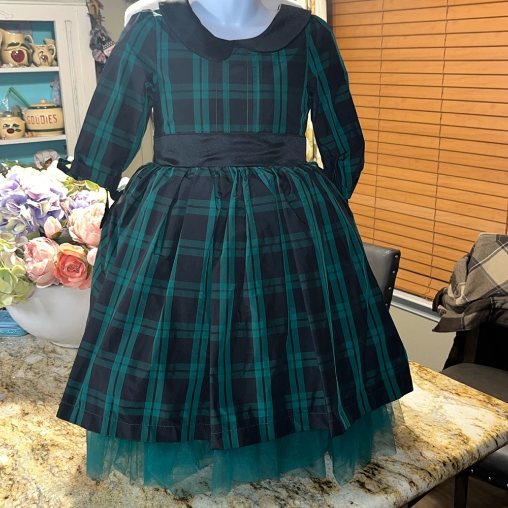 Christmas plaid dress EUC